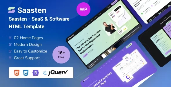 Saasten – SaaS & Software Landing WordPress Theme